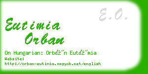 eutimia orban business card